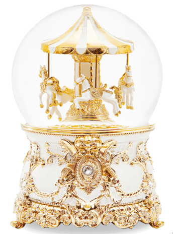 金色旋转木马水晶球