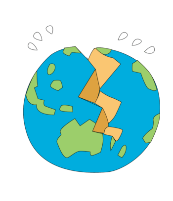 裂开的地球模型