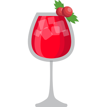 卡通手绘夏日冷饮红色酸梅汤