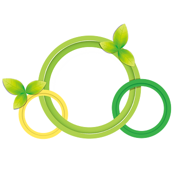 矢量绿色树叶装饰圆形边框