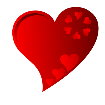 红色心形矢量图