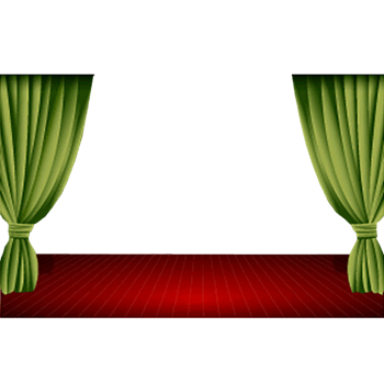 绿色舞台帘幕