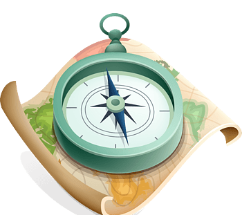 矢量手绘指南针