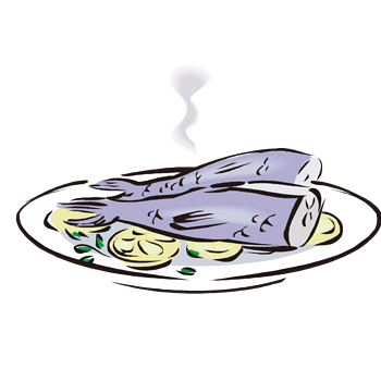 卡通手绘青鱼图案