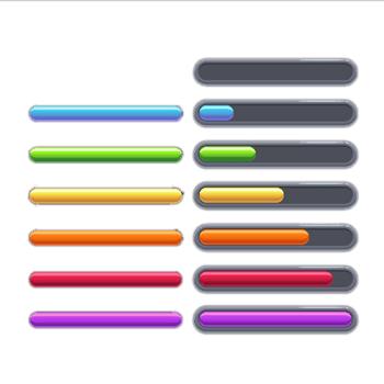 矢量不同颜色显示血量素材