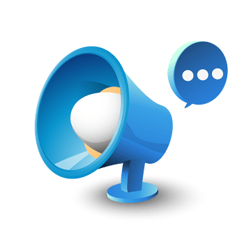 卡通蓝色喇叭素材