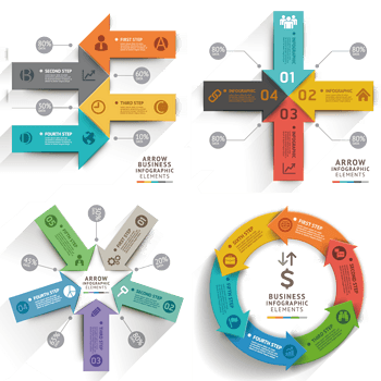 商務信息圖表設計矢量素材