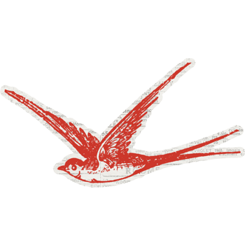 红色飞翔的燕子