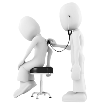 看病的火柴人矢量