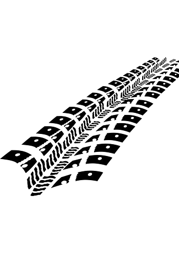 车印汽车黑色轮胎印