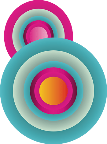 彩虹圆盘矢量图