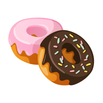 卡通甜甜圈矢量图