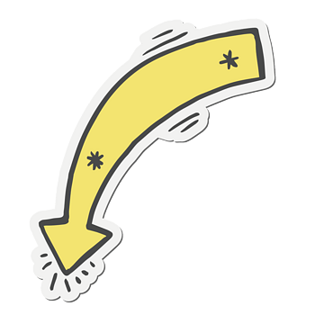 矢量直降箭头黄色向下