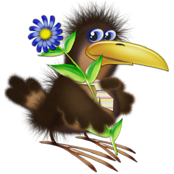 卡通大嘴鸟幼鸟