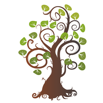 矢量卡通魔幻树