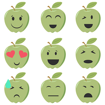 苹果矢量表情符号集合
