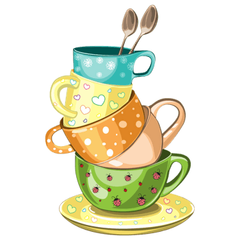 卡通手绘叠起来的杯子