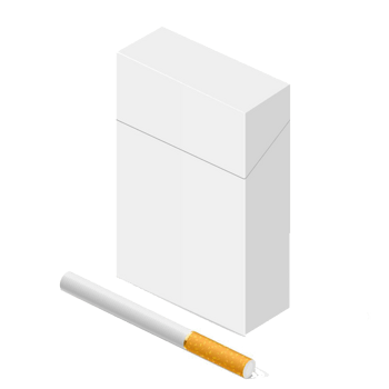 白色煙盒設計模板