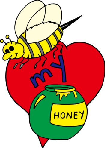 蜜蜂蜂蜜罐矢量