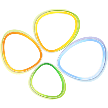 多彩不规则圆形边框