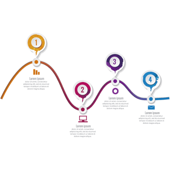 矢量线条流程图
