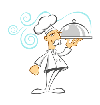 端盘子的厨师元素