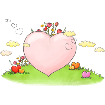 爱心与花朵