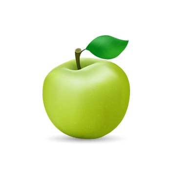 矢量绿苹果