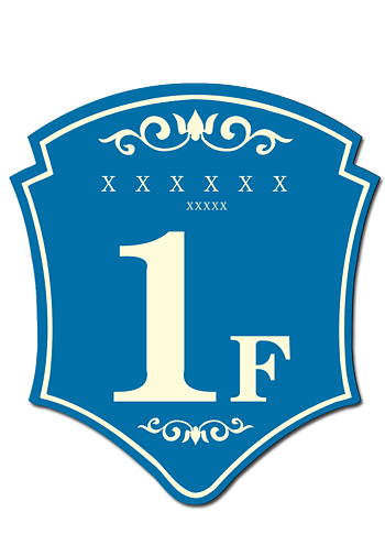 蓝色楼层图贴纸