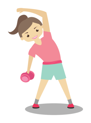 矢量 卡通手绘 减肥操