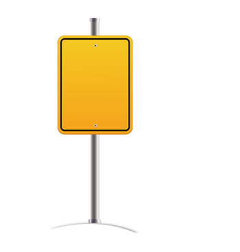 橙色标牌