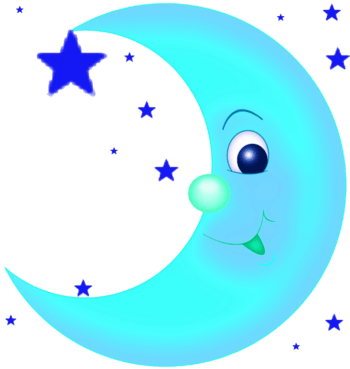 卡通手绘月亮星星