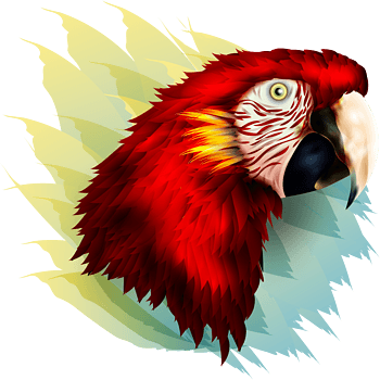 矢量红色鹦鹉