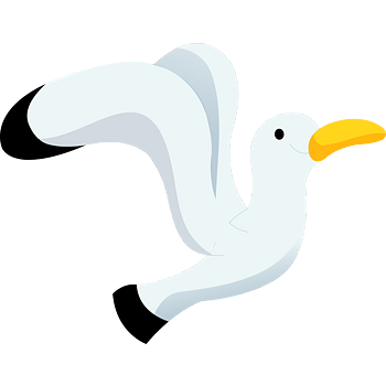 卡通白色海鸥