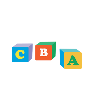 矢量彩色立体abc模块