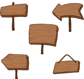 矢量手绘木牌