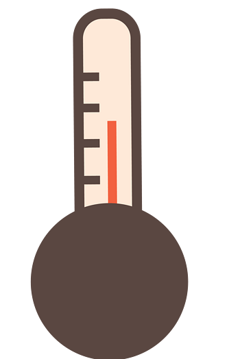 矢量卡通温度计