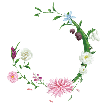 白色绿叶花环免抠元素图片-元素素材2443123-万素网