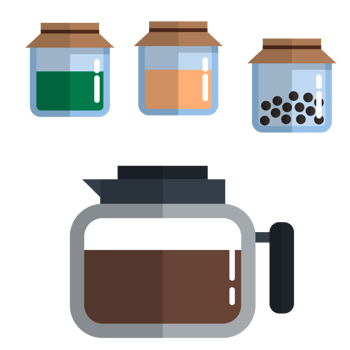 卡通手绘扁平化调味瓶