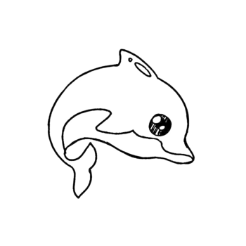 海豚线条画