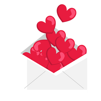 爱心信封矢量素材