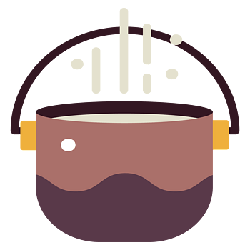 户外探险卡通锅