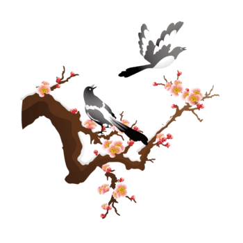 喜鹊登梅 素材 免费喜鹊登梅图片素材 喜鹊登梅素材大全 万素网
