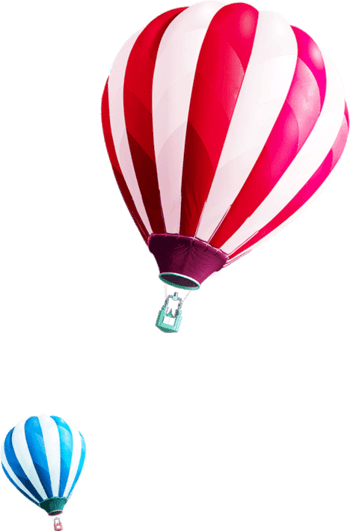 条纹彩色氢气球