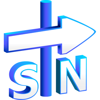 手绘南北方向箭头