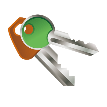 矢量卡通金属钥匙