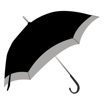 黑色线条雨伞