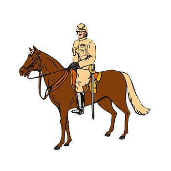 骑马打仗卡通图片