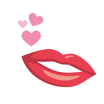 爱心红唇印样式