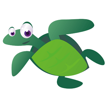 卡通手绘海龟